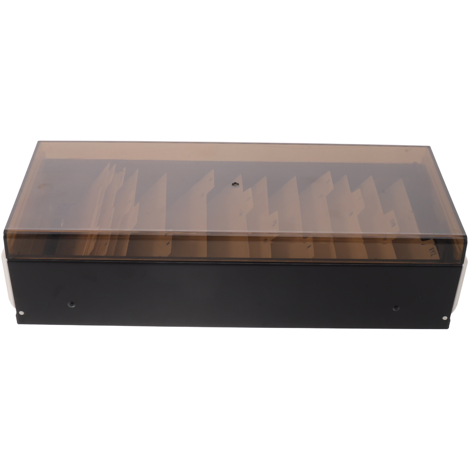 Card Index Box - 대용량 명함 보관함 블랙 데스크탑 정리함