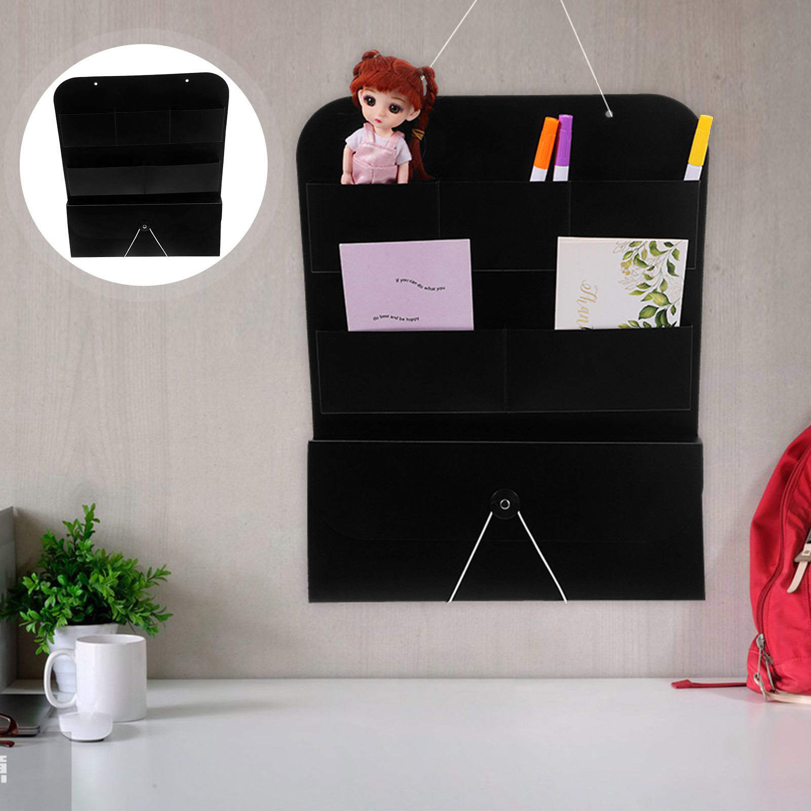 Magazine Holder Rack - 벽걸이 파일 정리함 PP 소재 수직형