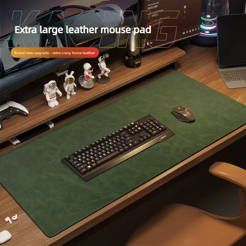 Leather Desk Pad - 크레이지 호스 텍스처 PU 마우스패드 휴대용