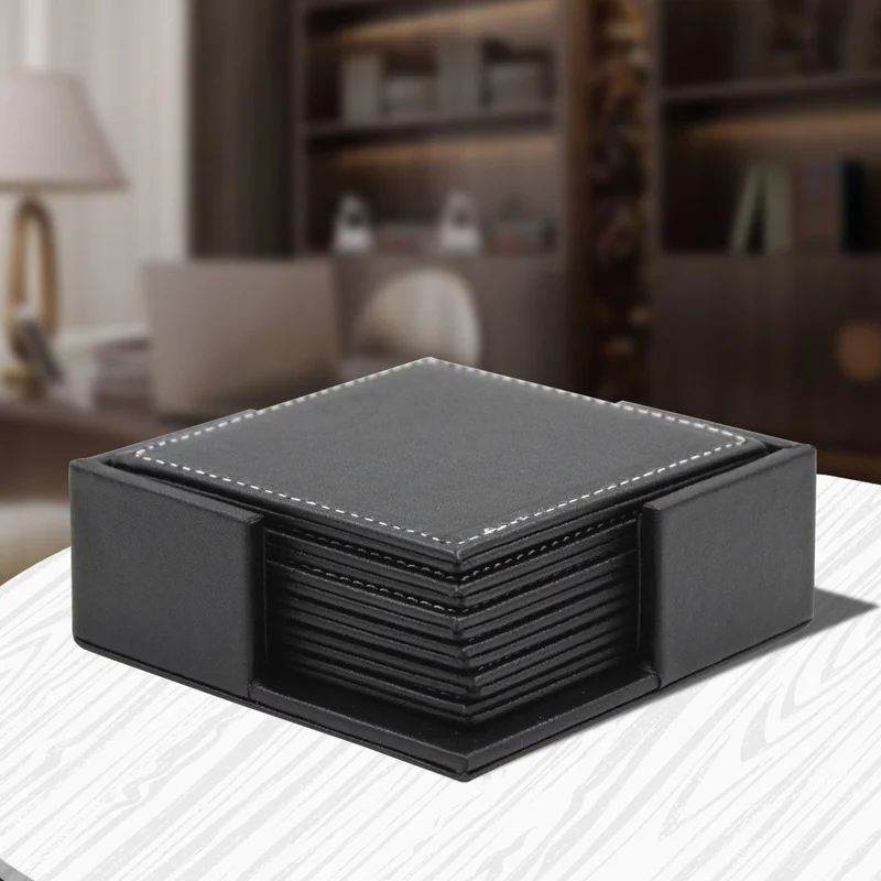 6 개/대 비즈니스 가죽 컵 받침 단열 컵 받침 차 광 - Leather Desk Pad 리뷰 및 가격