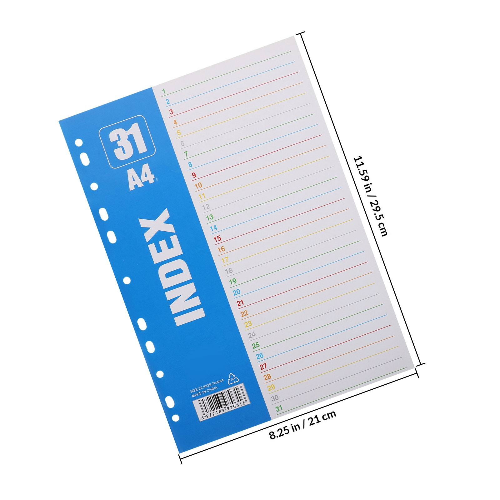 1세트 번호 인덱스 페이지 A4 11홀 탭 디바이더 P - Tab Divider A4 리뷰 및 가격