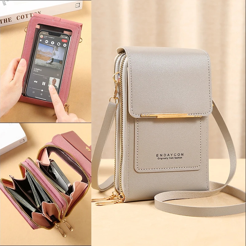 미친 가방 패션 터치 스크린 잠금 핸드폰 가방 여성 휴 - Card Index Box 리뷰 및 가격