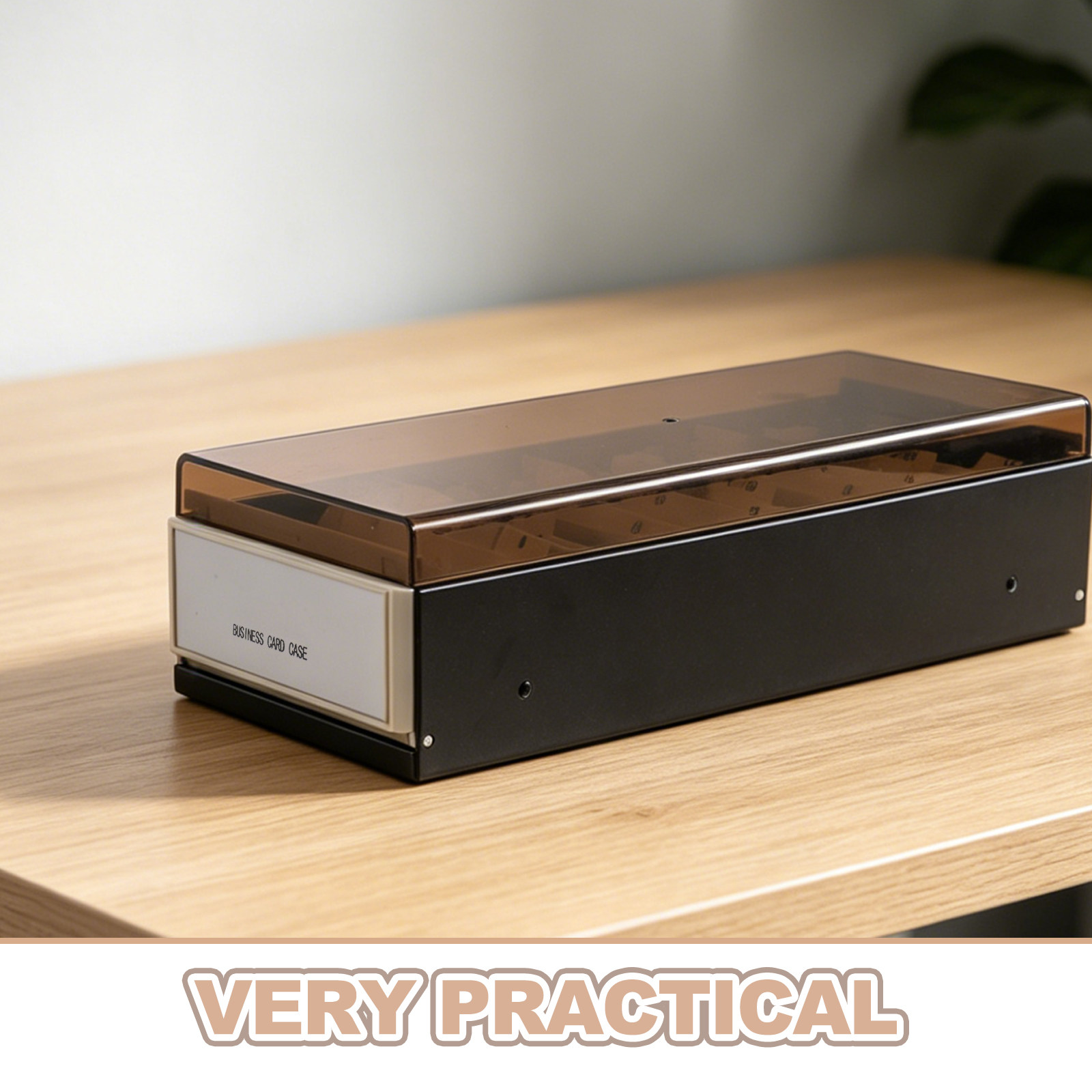대용량 명함 보관함 블랙 데스크탑 정리함 뚜껑 알파벳  - Card Index Box 리뷰 및 가격