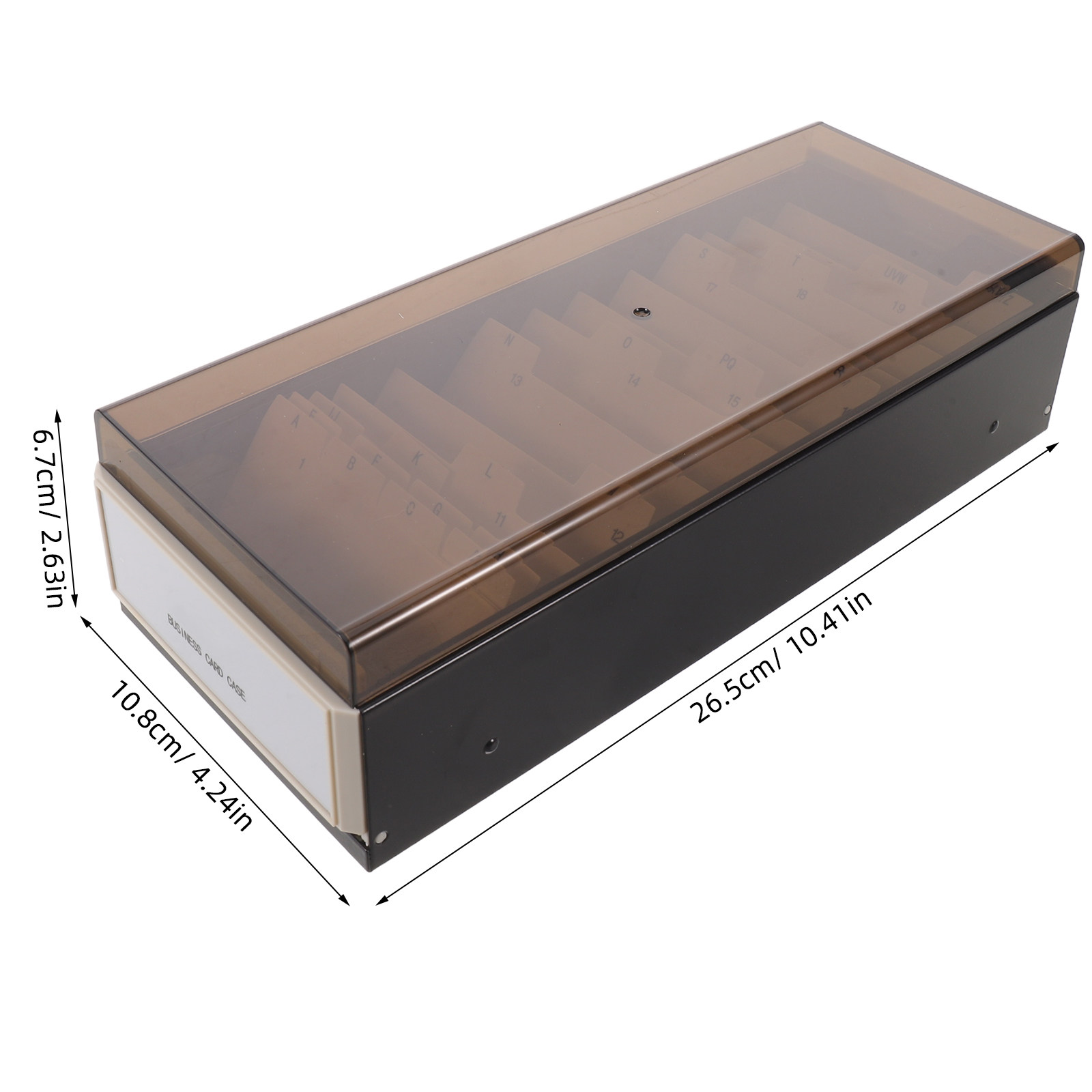 대용량 명함 보관함 블랙 데스크탑 정리함 뚜껑 알파벳  - Card Index Box 리뷰 및 가격
