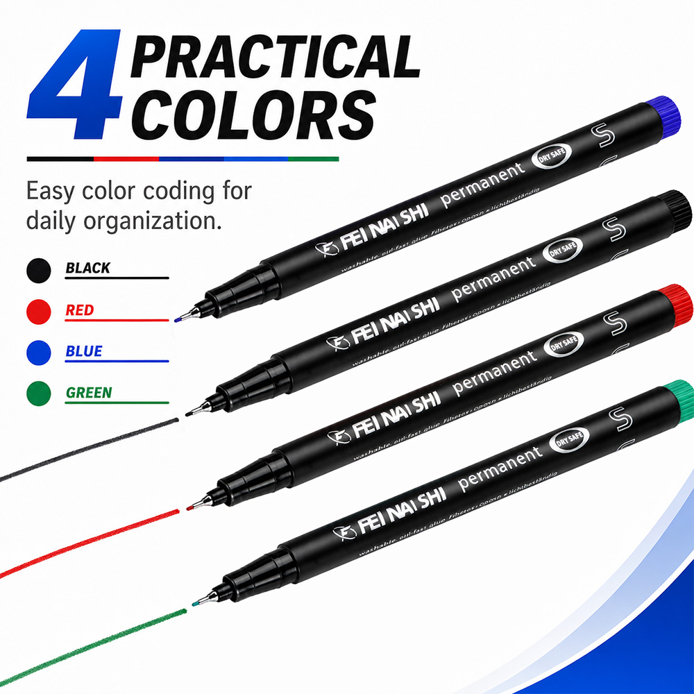 4/12 Pcs 0.5mm 파인 팁 영구 마커 펜 방수 - Correction Pen Fine 리뷰 및 가격