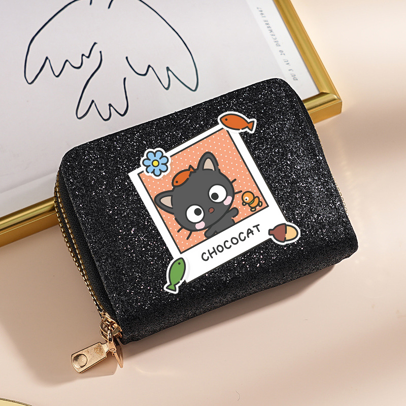 귀여운 만화 지갑 여성 빛나는 카드 가방 초코케이트 머 - Index Card Holder 리뷰 및 가격
