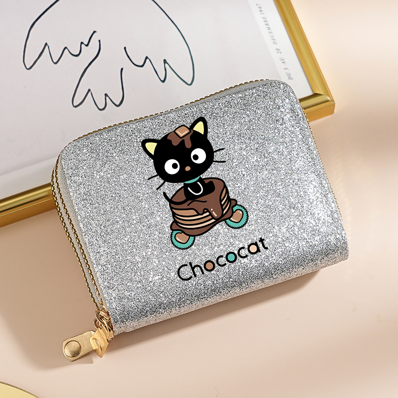 귀여운 만화 지갑 여성 빛나는 카드 가방 초코케이트 머 - Index Card Holder 리뷰 및 가격