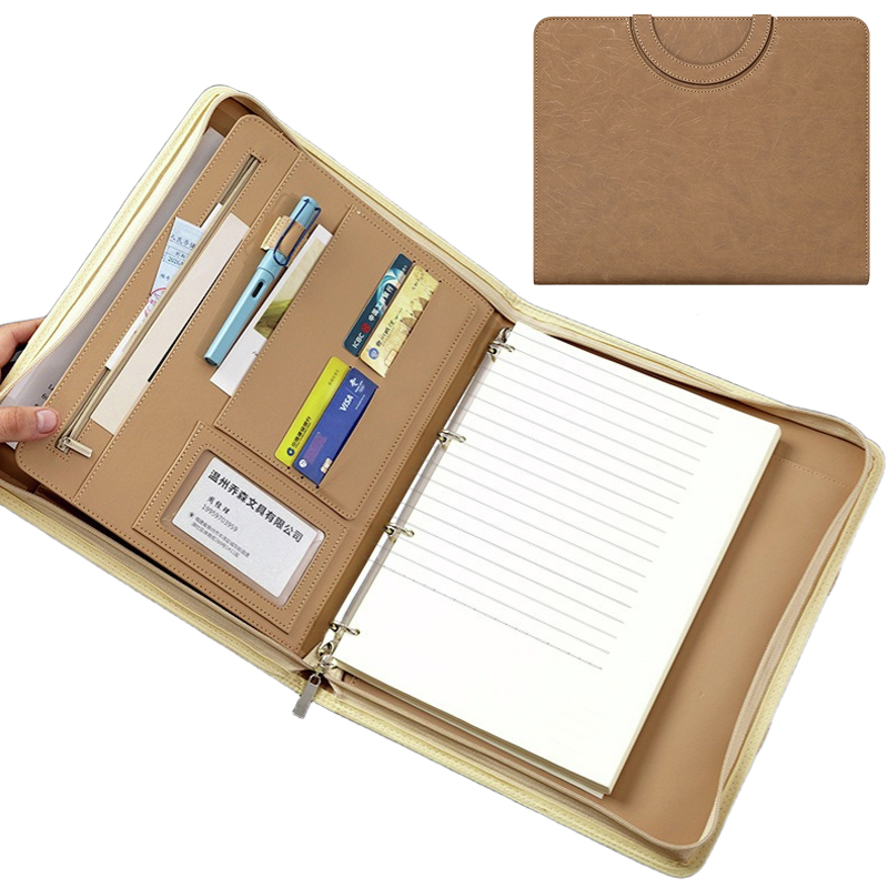 다기능 A4 PU 가죽 비즈니스 포트폴리오 폴더 링 바 - Binder A4 Lever 리뷰 및 가격