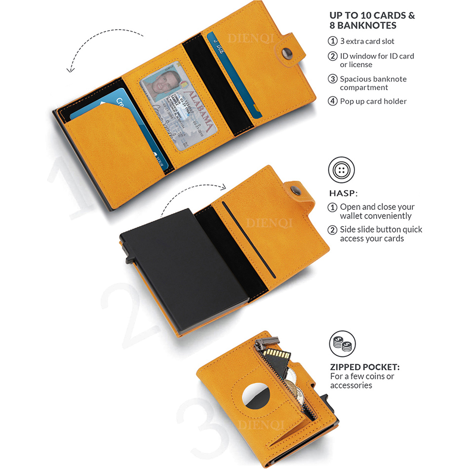 Airtag 지갑 Rfid 신용 카드 소지자 남성용 지 - Index Card Holder 리뷰 및 가격